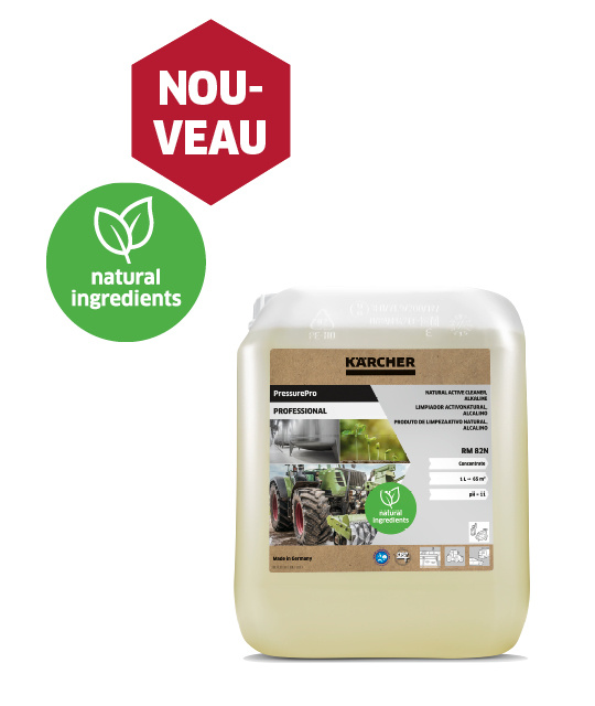 Détergent actif naturel alcalin PressurePro RM 82N 10l